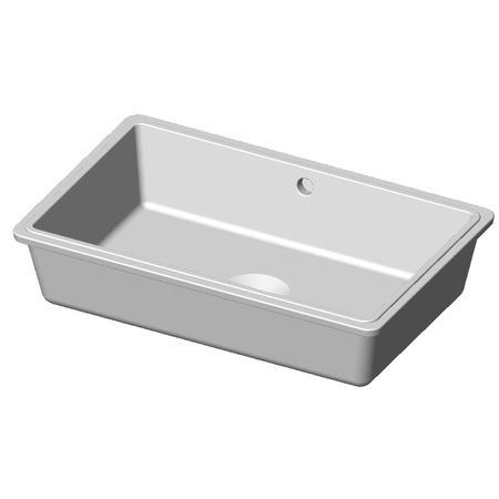 Gamadecor Box Раковина Встраиваемая Под Столешницу 54x15x34 См, С Переливом, Белый