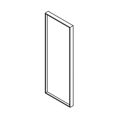 Gamadecor Ciclo Зеркало В Алюминиевой Раме Вертикальное 36x90x4,5 См, Metal