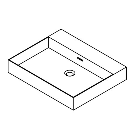Gamadecor Раковина На Столешницу, С Переливом, 80xh10x49 См, Без Отв., Белый Gelcoat