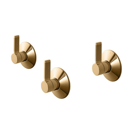 Noken Lignage Luxe Набор Запорных Кранов 1/2 ”с Переключателем На 2 Выхода, См, Золото