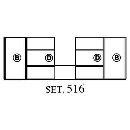 Gamadecor Set 516 Внутреннее Оснащение Для Модуля Bps-120 Centr, Roble