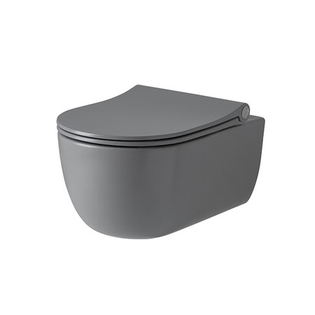 Noken Acro Compact Унитаз Подвесной Rimless 54 См С Сиденьем, Matt Grey
