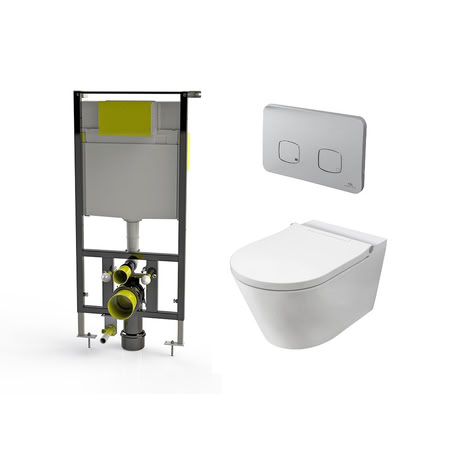 Noken Pack Acro Compact Electronic Wc Комплект Подвесного Унитаза С Электронной Крышкой, Белый/хром