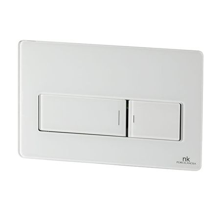 Pulsador Frontal Doble Smart Line Glass Blanco Pulsador Frontal Doble Smart Line Glass Blanco