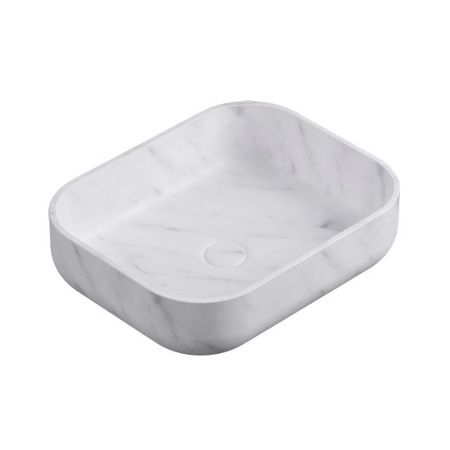 Rectangle Motif Neve Di Carrara 46x37