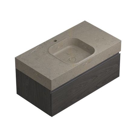 Conjunto Square Motif Countertop Grey Noche 90,4x48,7x42,5