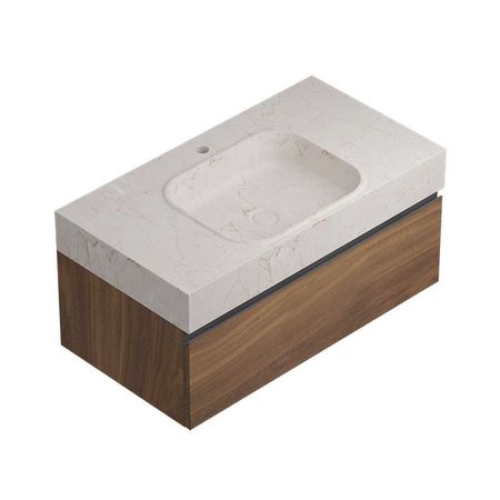Conjunto Rectangle Motif Countertop Crema Seda 90,4x48,7x42,5