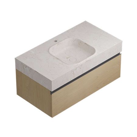 Conjunto Square Motif Countertop Crema Alba 90,4x48,7x42,5