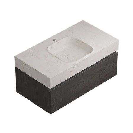 Conjunto Square Motif Countertop Crema Noche 90,4x48,7x42,5