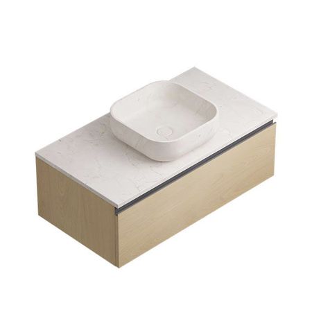 Conjunto Square Motif Crema Alba 90,4x48,7x44,5