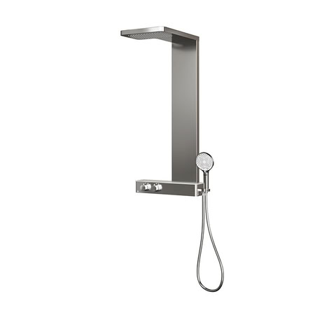 Noken Lounge Панель Для Душа С Термостатом, Верхним И Ручным Душем, Polished Stainless Steel