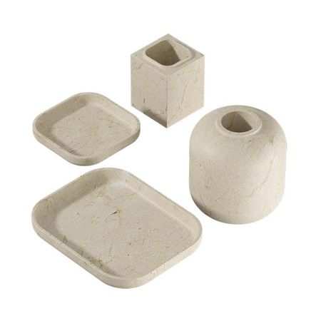 Set Deco Motif Crema Italia 27x28x24