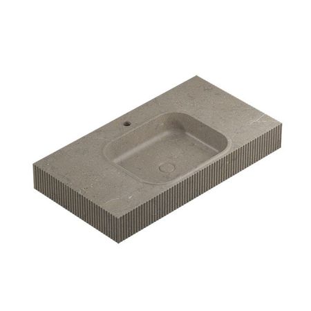 Rectangle Motif Lines Countertop Grey Stone 90,4x48,7x12,5