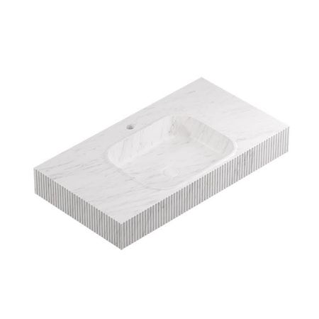 Rectangle Motif Lines Countertop N Carrara 90,4x48,7x12,5
