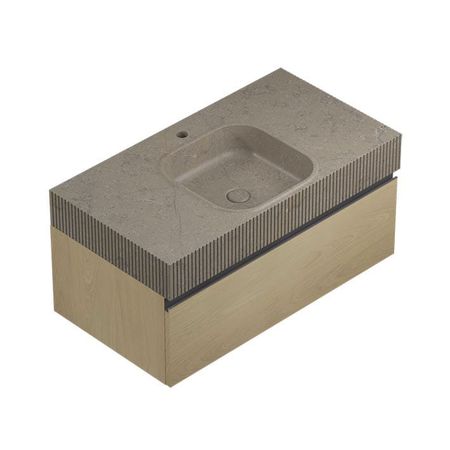 Conjunto Squ Motif Lines Countertop Grey Alba 90,4x48,7x42,5