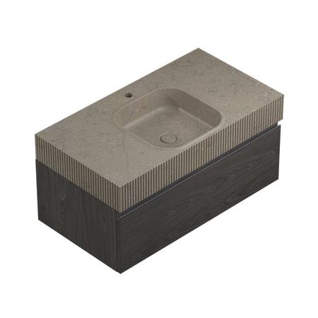 Conjunto Squ Motif Lines Countertop Grey Noche 90,4x48,7x42,5