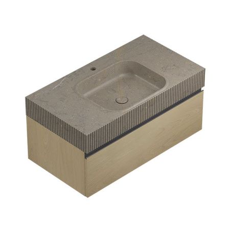 Conjunto Rect Motif Lines Countertop Grey Alba 90,4x48,7x42,5