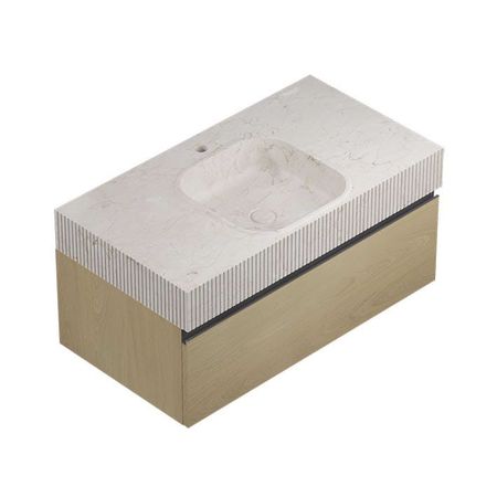 Conjunto Squ Motif Lines Countertop Italia Alba 90,4x48,7x42,5
