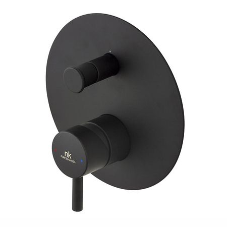 Monomando Rondo N Encastre Bano/ducha Parte Externa Negro