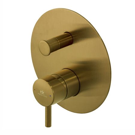 Monomando Rondo N Encastre Bano/ducha Parte Externa Oro Cepillado