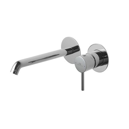 Monomando Rondo N Encastre Lavabo Parte Externa 2 Placas Cromo