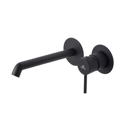 Monomando Rondo N Encastre Lavabo Parte Externa 2 Placas Negro