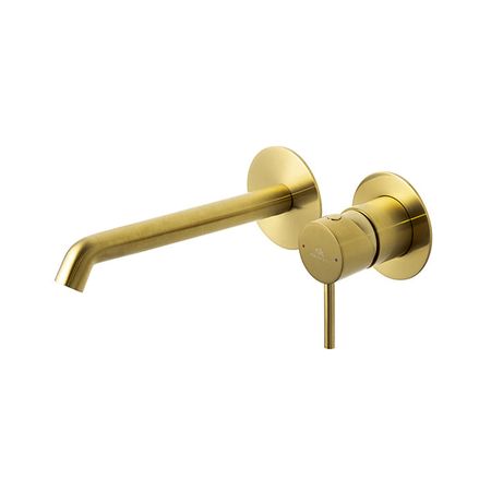 Monomando Rondo N Encastre Lavabo Parte Externa 2 Placas Oro Cepillado