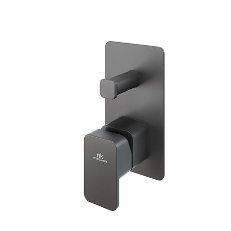 Monomando Lounge Encastre Bano/ducha Parte Externa Negro Mate