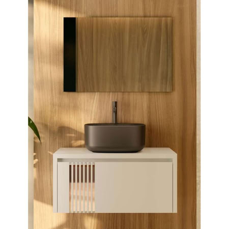 Noken Pack Arquitect Комплект 80 См: Зеркало, Тумба, Раковина, Смеситель, Matt White/matt Black