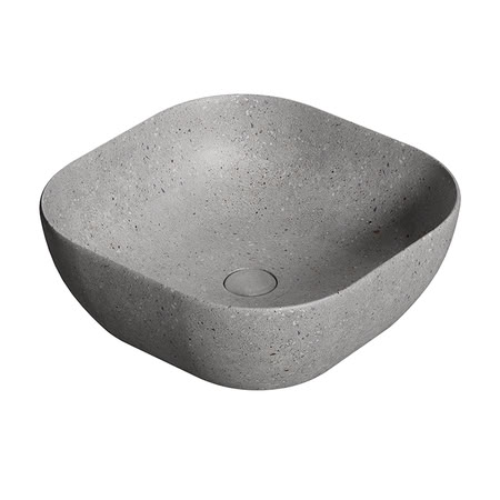 Noken Slender Раковина На Столешницу 41x41 См, Без Перелива, С Дк, Acero Concrete