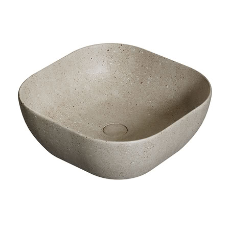 Noken Slender Раковина На Столешницу 41x41 См, Без Перелива, С Дк, Caliza Concrete