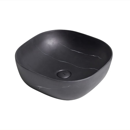 Noken Slender Раковина На Столешницу 41x41 См, Без Перелива, С Дк, Marquina Stone