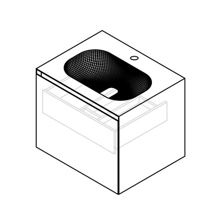 Gamadecor Soft Bps-2 Тумба С Интегрированной Раковиной, 60x48x48,3 См