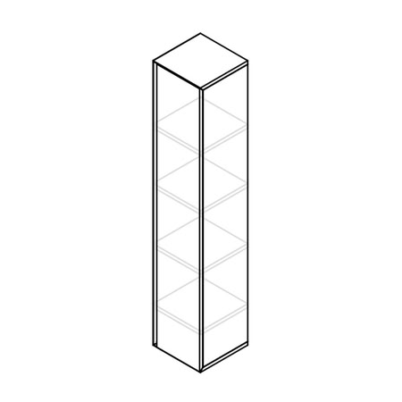 Gamadecor Soft Пенал Высокий 30x156x30 См, Dx, В Отделке Stratified Ghost