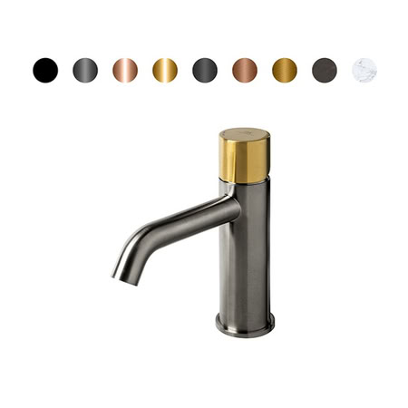 Noken Round Custom Смеситель Для Раковины H160 Мм, 3/8”, 5 Л/мин, Без Дк, Браш. Титан/colors.