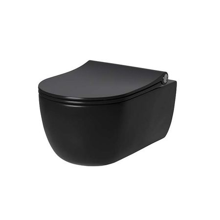 Acro Compact Унитаз на 54 см подвесной черный матовый + сиденье с микролифтом Acro Compact Унитаз на 54 см подвесной черный матовый + сиденье с микролифтом