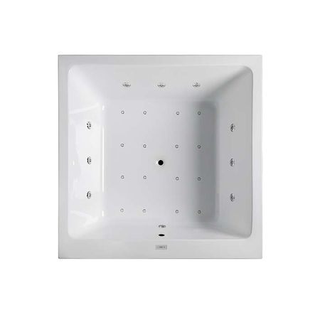Ванна с оборудванием, пристенная, без смесителя Soleil Square Fusion Rec A. Bl 160x160