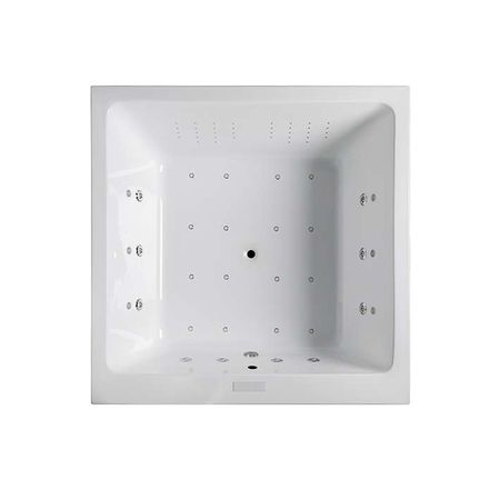 Ванна с оборудванием, пристенная, без смесителя Soleil Square Evolution Rec A. Bl 160x160