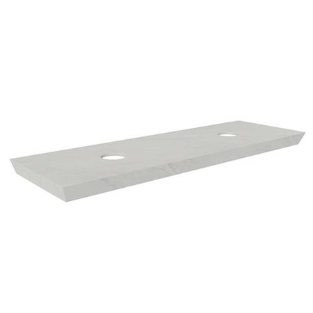 Oxo Столешница 45x140 см из керамогранита Xtone Glem White Nature с вырезом под две раковины