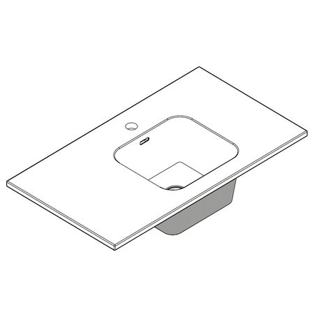 Enc Modul 1der Gris/Bl. Krion C/GR 80x45