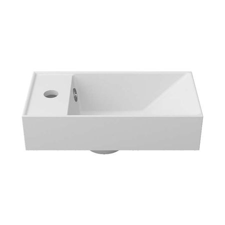 One Раковина 40x20x14,7 см крион матовая белая левая