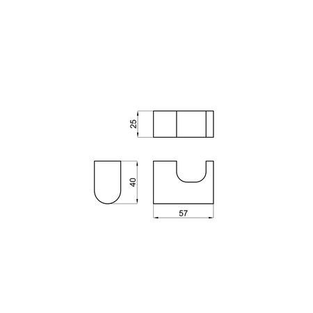 Крючок-вешалка хром Noken Forma N603470011-100094160 - габаритные размеры
