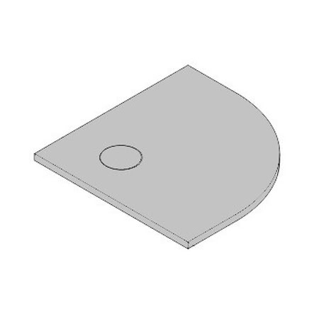 Krion Land Stone Angular Поддон Из Смолы С Текстурой Камня 90x90 См R55, Серый