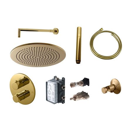 Noken Pack Thermostatic Lignage Gold Душевой Комплект С Верхним Душем 30 См, Золото Noken Pack Thermostatic Lignage Gold Душевой Комплект С Верхним Душем 30 См, Золото
