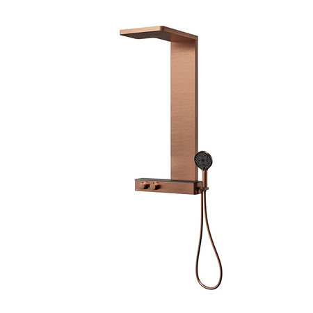 Noken Lounge Панель Для Душа С Термостатом, Верхним И Ручным Душем, Brushed Copper