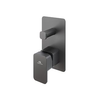 Monomando Lounge Encastre Bano/ducha Parte Externa Negro Mate