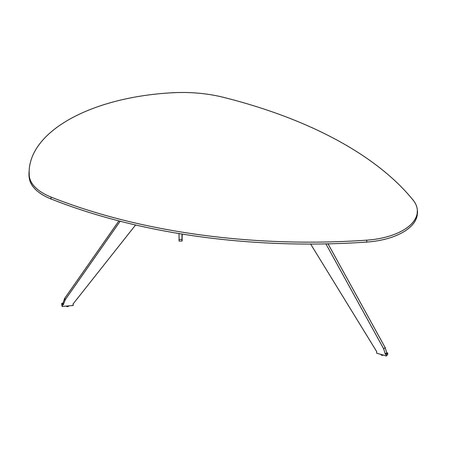 Gamadecor Ciclope H420 Столик Кофейный, 1100xн420x700 Мм, Marble G1. Спецзаказ!