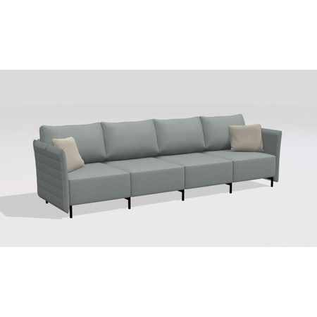 Gamadecor Stripes S2 4 Диван На Ножках В Комплекте 345x105 См, Спецзаказ!