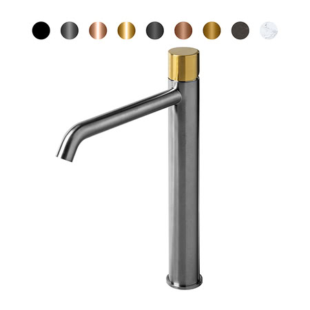 Noken Round Custom Смеситель Для Раковины Высокий H306 Мм, 5 Л/мин, Без Дк, Браш. Титан/colors. Noken Round Custom Смеситель Для Раковины Высокий H306 Мм, 5 Л/мин, Без Дк, Браш. Титан/colors.