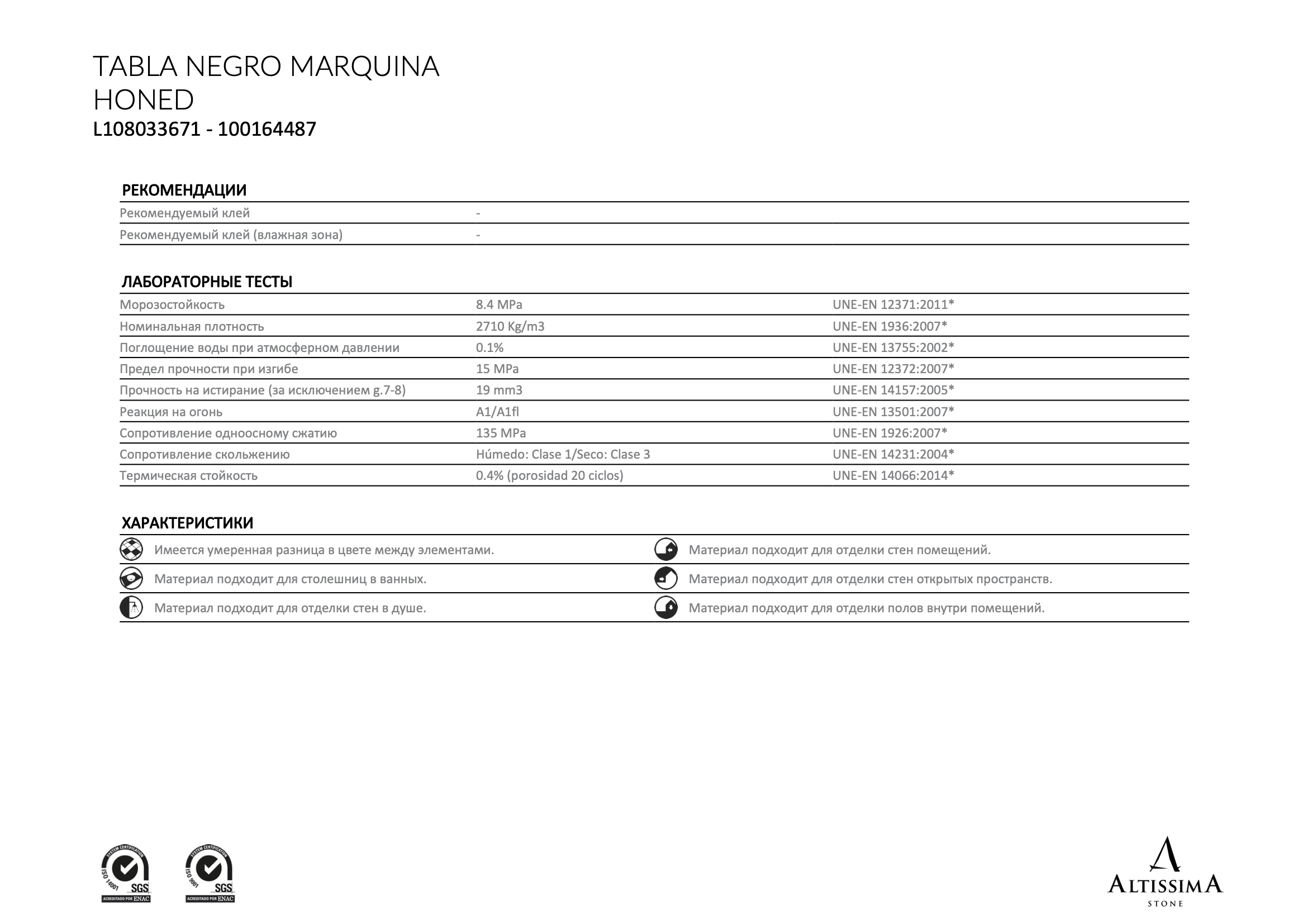 Tabla Negro Marquina Honed 2